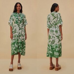 FARM RIO Forest Soul Short Sleeve Midi Dress